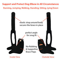 NeoAlly protector codo perro tejido transpirable mantiene confort durante uso prolongado.