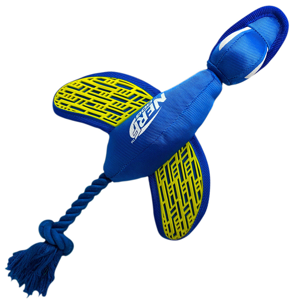 Nerf Dog nylon patito lanzador azul-verde, gran visibilidad para juegos al aire libre.