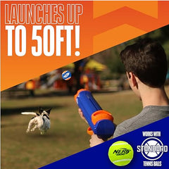 Nerf Dog Tennis Ball Blaster lanzamiento a 50 pies en parque