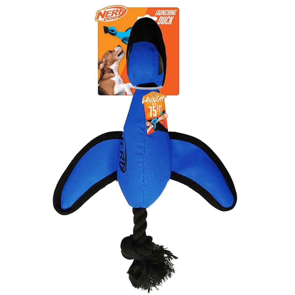 Nerf Dog Trackshot pato-lanzador azul, perfecto para grandes sesiones de juego al aire libre.