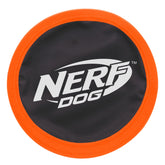 Nerf Dog Zone Flyer, disco volador naranja y negro, ideal para sesiones de frisbee al aire libre.