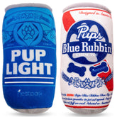 Nestpark Pup Light y Pups Azul Rubbin, juguete parodia cerveza para perro, diversión compartida