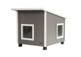 New Age Pet ECOFLEX casita exterior para gatos XL, refugio cómodo y resistente al clima.