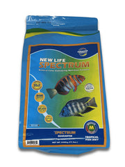 New Life Spectrum Spectrum Medium Bag 2200g, envase práctico para nutrición estable de peces de acuario.