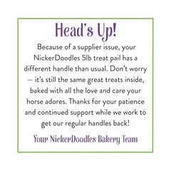 NickerDoodles Premios para Caballos, fórmula suave para facilitar la administración de medicamentos.