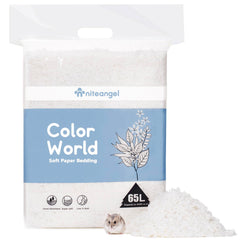 Niteangel Aspen cama de papel suave para confort y control de olores.