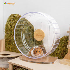 Base ajustable de altura Niteangel para rueda de hámster, adaptación fácil a jaulas distintas.