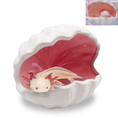Niuohoy cueva rosa para axolotl: refugio seguro y cómodo.
