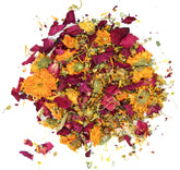 No Furries Delights Forage Mix empaque hermético conserva frescura y aromas herbales.