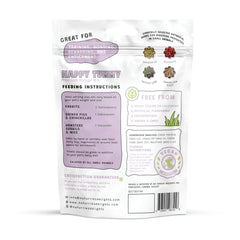 No Furries Delights Premium Forage Mix, hierbas aromáticas en detalle para uso diario.