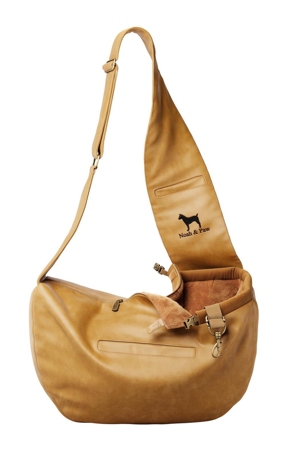 Noah & Paw Sling en cuero vegano de lujo para paseos suaves.