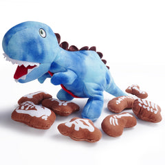 Nocciola Dinosaurio peluche: cuerpo suave para juego seguro y duradero.