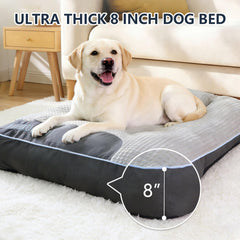 NOFKYNOXA Cama ortopédica gruesa para perros, superficie suave de felpa que calma.