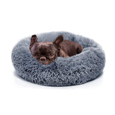 Nononfish cama para perro pequeño, redonda y peluda para dormir acurrucado