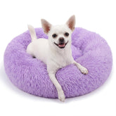 nononfish cama rosquilla calmante para perro pequeño, tela felpa suave