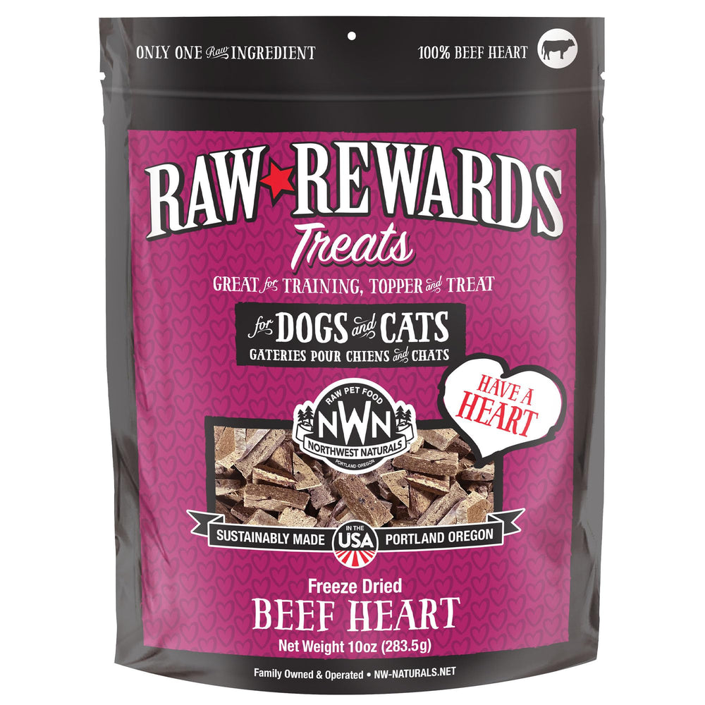 Northwest Naturals corazon-res liofilizado, trozos pequeños para entrenamiento.