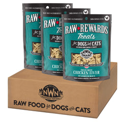 Northwest Naturals Raw Rewards Higado de Pollo Liofilizado, snack seguro para perros y gatos.