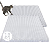 Alfombrilla repelente Nuanchu para gatos con espigas transparentes, ideal para uso exterior.