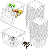 Nuanchu caja criadora de insectos compacta y transparente para observar crías