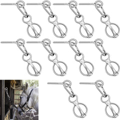 Nuenen set de anillos para atar caballos en acero inoxidable, uso diario seguro.