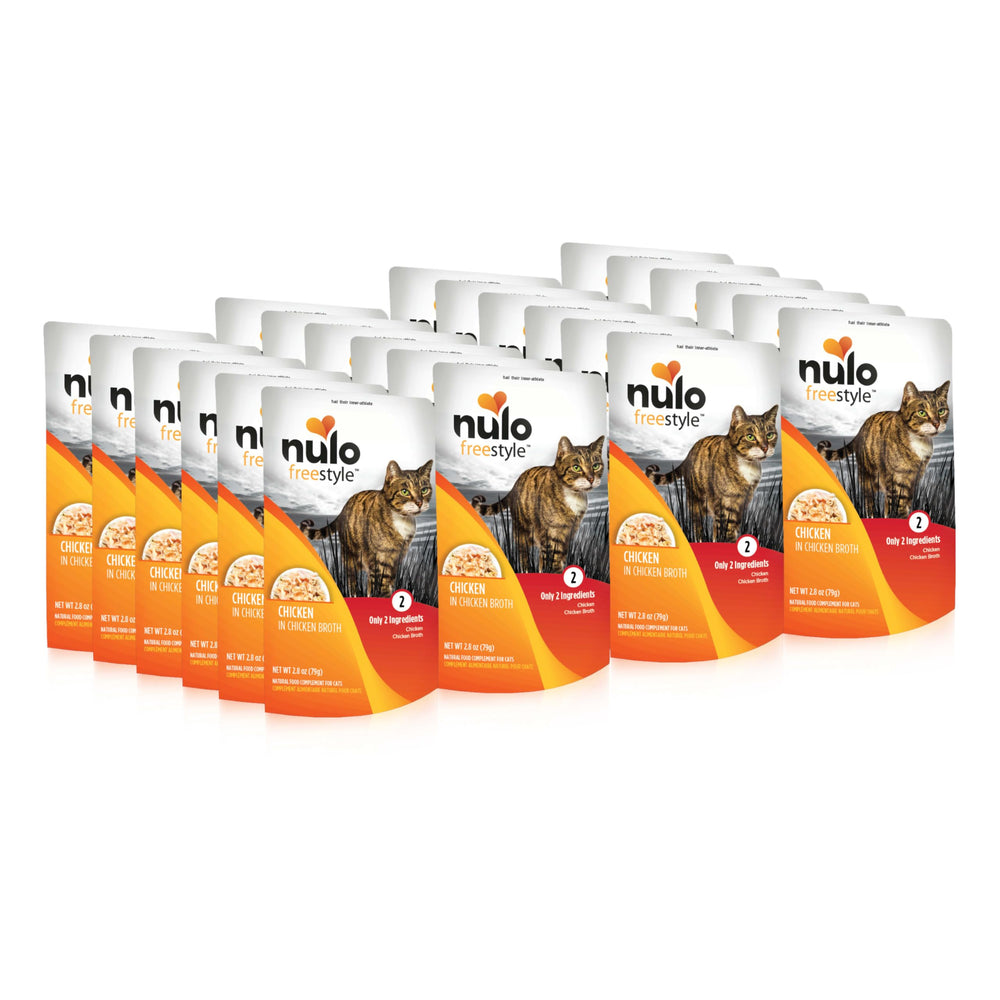 Nulo Freestyle Bolsas Pollo Gatos, listas para complementar croquetas.