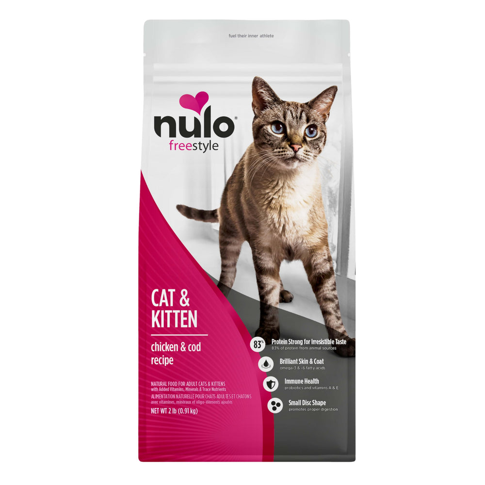 Nulo Freestyle croquettes poulet et morue, soutiennent les muscles et l'énergie.