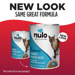 Paté Nulo con salmón y caballa, ingredientes reales y sabor irresistible para gatos.