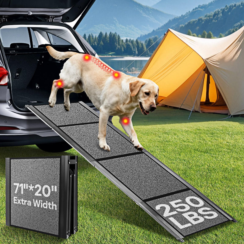 NUOBESTY rampa para perros de 71 pulgadas y 20 pulgadas, entrada suave para mascotas grandes.