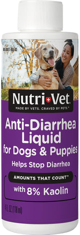 Nutri-Vet Antidiarrea: botella de 4 oz lista para uso rápido en perros