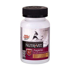 Nutri-Vet Aspirina para perros grandes, sabor hígado, pastillas masticables para uso ocasional.