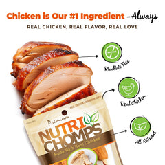 NutriChomps brochetas 5 pulgadas sabor pollo asado y mantequilla de maní para perros.