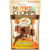 NutriChomps brochetas 5 pulgadas pollo y pato para masticar y entretener.