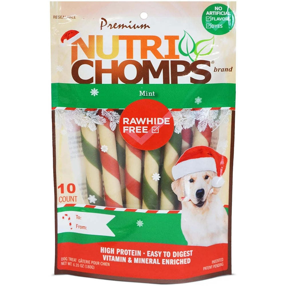 NutriChomps torcidos 5 pulgadas con menta, ideal para masticación diaria