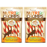 NutriChomps Twists poulet réel 5 pouces, friandise digestible pour chiens.