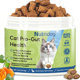 Nutridog Cat Probiotic: textura dual crujiente-cremosa para mayor palatabilidad y apoyo digestivo diario.