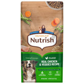 Nutrish Rachael Ray alimento seco para perros con pollo real y verduras.