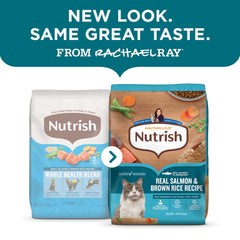 Nutrish Rachael Ray trozos de salmón en plato, sabor natural