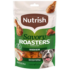 Nutrish Savory Roasters, etiqueta del paquete, destaca la calidad de los ingredientes