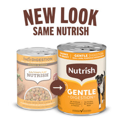 Nutrish trozos de cordero en salsa con pollo y calabaza, fuente de proteína sabrosa.