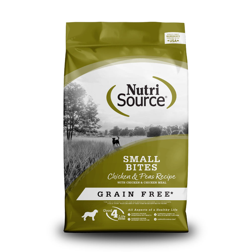 NutriSource sin granos, bolsa de 12 lb, opción nutritiva para perros.