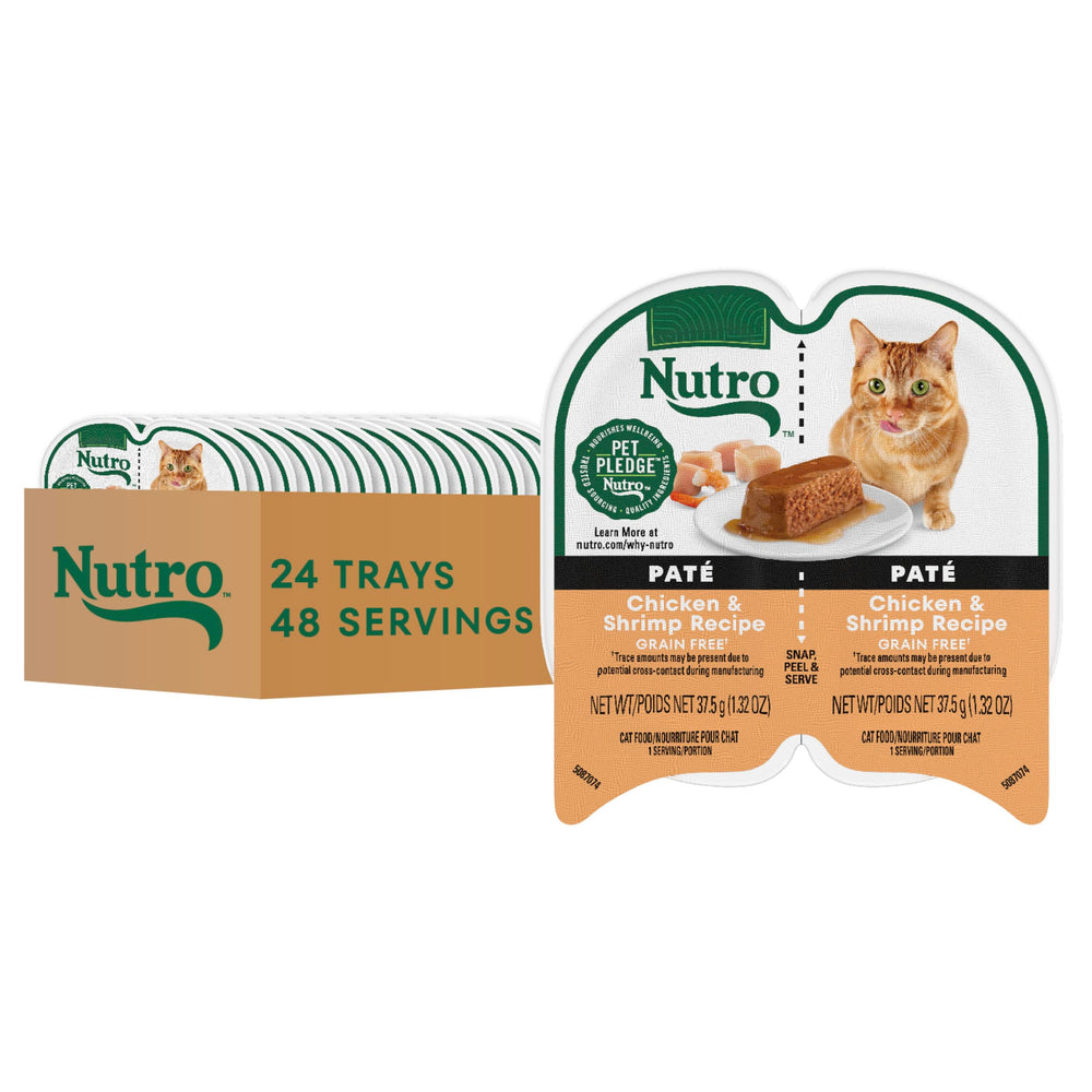 Nutro Perfect Portions: lata-pate-pollo-camarón, sabor delicioso para gatos