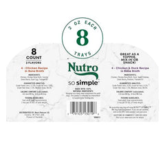 Nutro So Simple, bandeja de pollo y pato: variedad para realzar el sabor