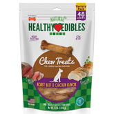 Nylabone Comestibles Saludables: huesos naturales para perros, masticación segura