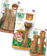 Nylabone Healthy Edibles, paquete frente: recompensa para el juego diario.