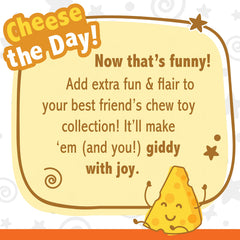 Nylabone Hueso Queso Potente Mordedor - Texturas que ayudan a la higiene dental.