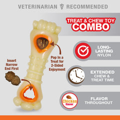 Nylabone Knuckle Bone Pop-In, mordedor duro para masticadores activos
