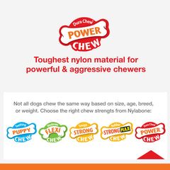 Nylabone Material Duro soporta mordidas fuertes para sesiones largas.