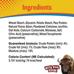 Nylabone Nubz Wild, golosina natural de bison para higiene dental suave
