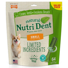 Nylabone Nutri Dent con rebordes de cepillado 360° para limpieza dental al masticar