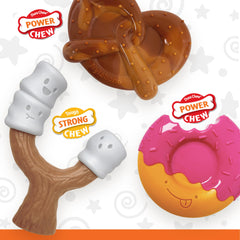 Nylabone Power Chew Bundle tocino glaseado, interior: centro para premios y juego prolongado.